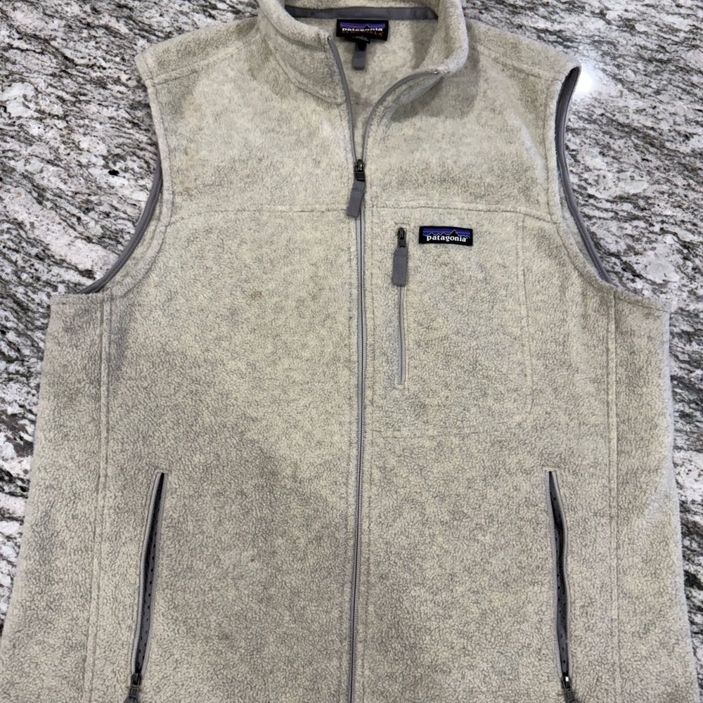 Patagonia Light Gray Fleece Vest